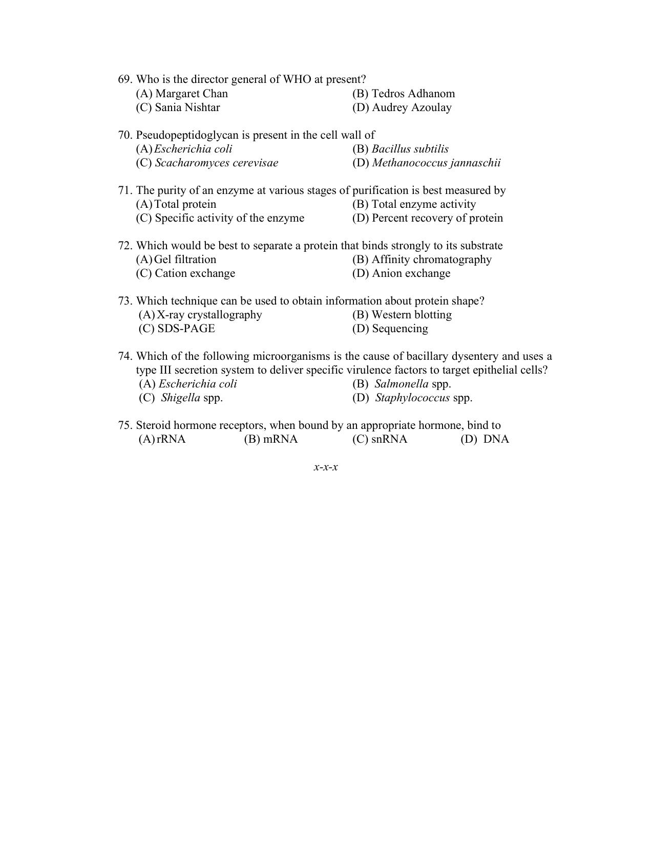 PU CET PG 2022 Question Paper - Page 287