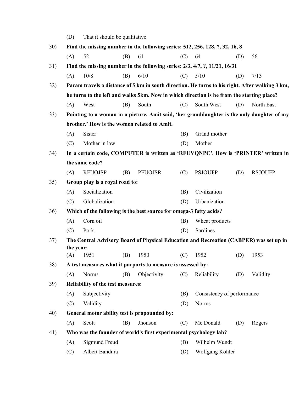 PU CET PG 2022 Question Paper - Page 291