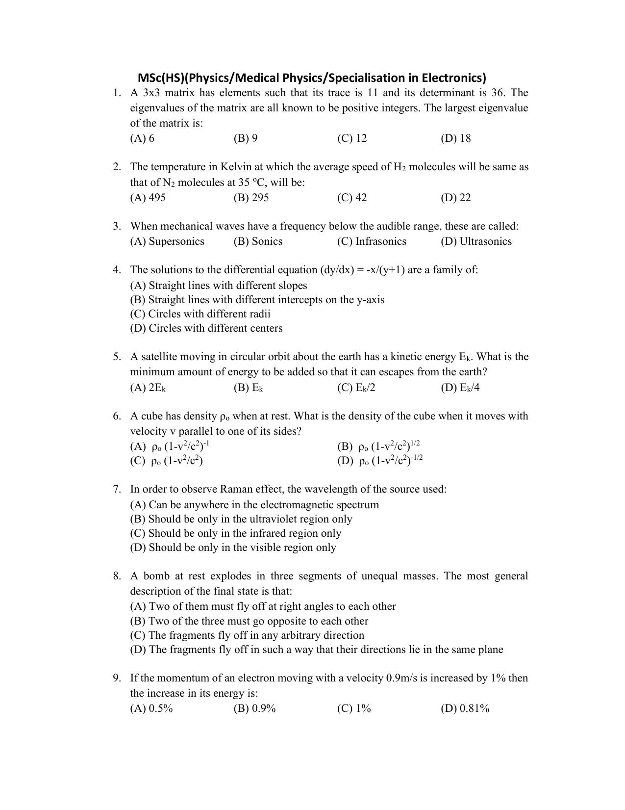 PU CET PG 2022 Question Paper - Page 303