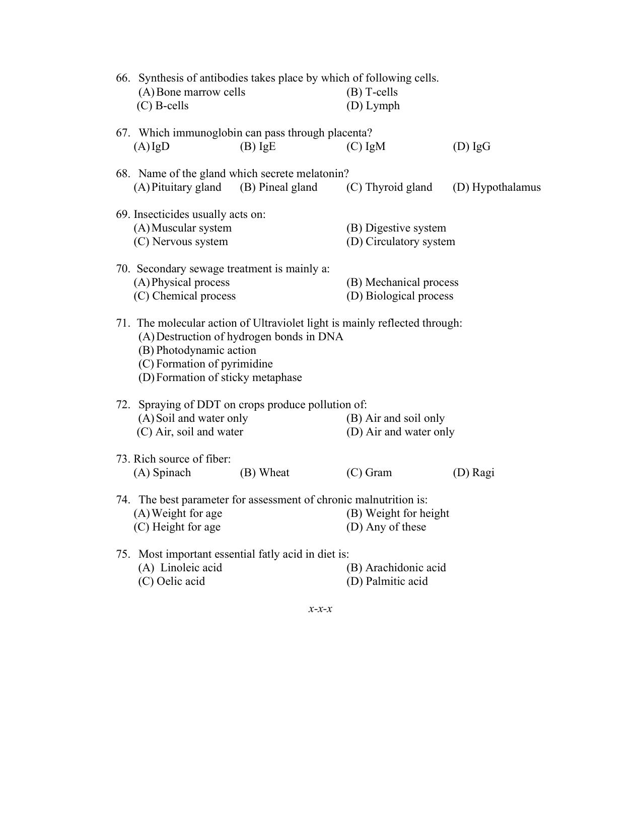 PU CET PG 2022 Question Paper - Page 316