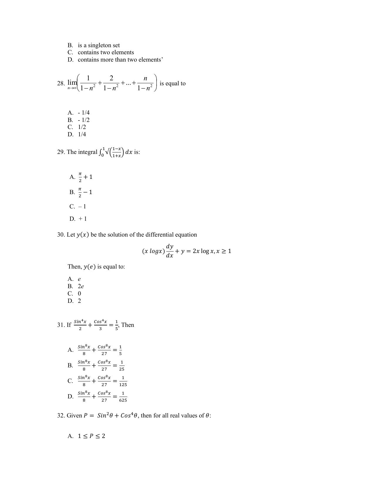 PU CET PG 2022 Question Paper - Page 327
