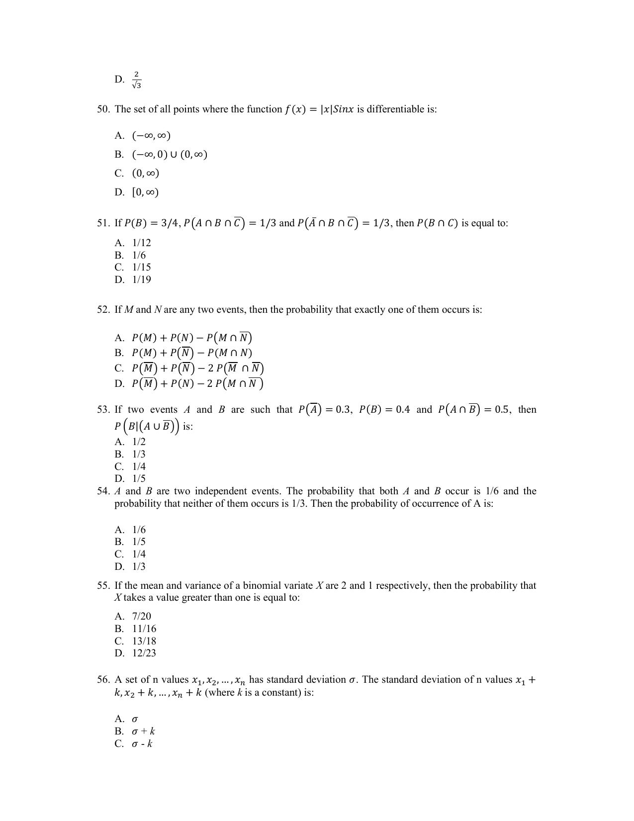 PU CET PG 2022 Question Paper - Page 331