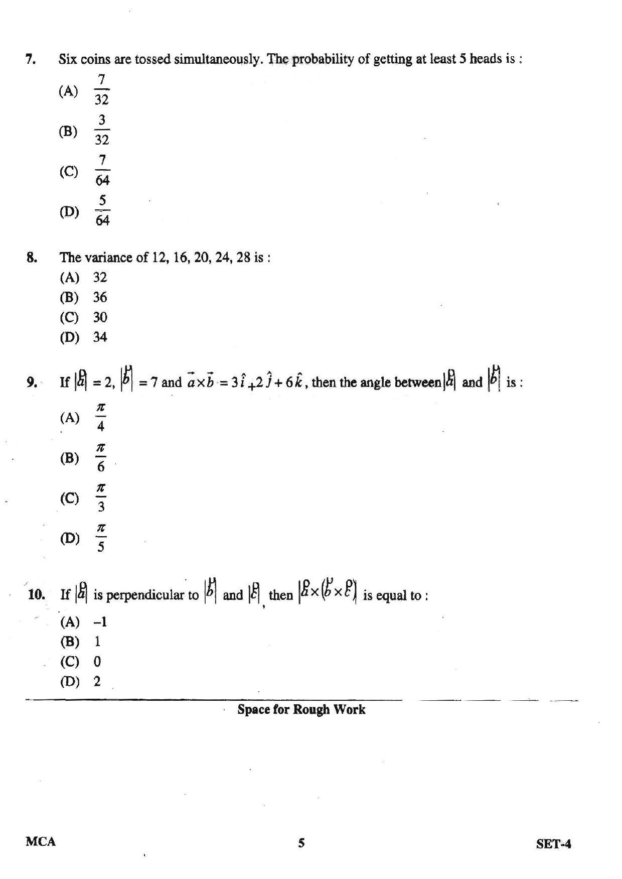 OJEE 2013 MCA Set 4 Question Paper - Page 3