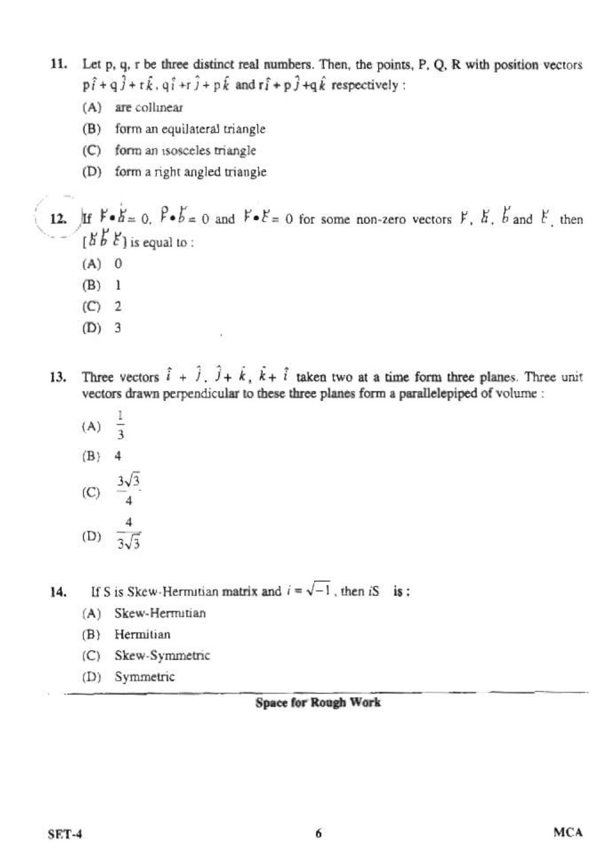 OJEE 2013 MCA Set 4 Question Paper - Page 4