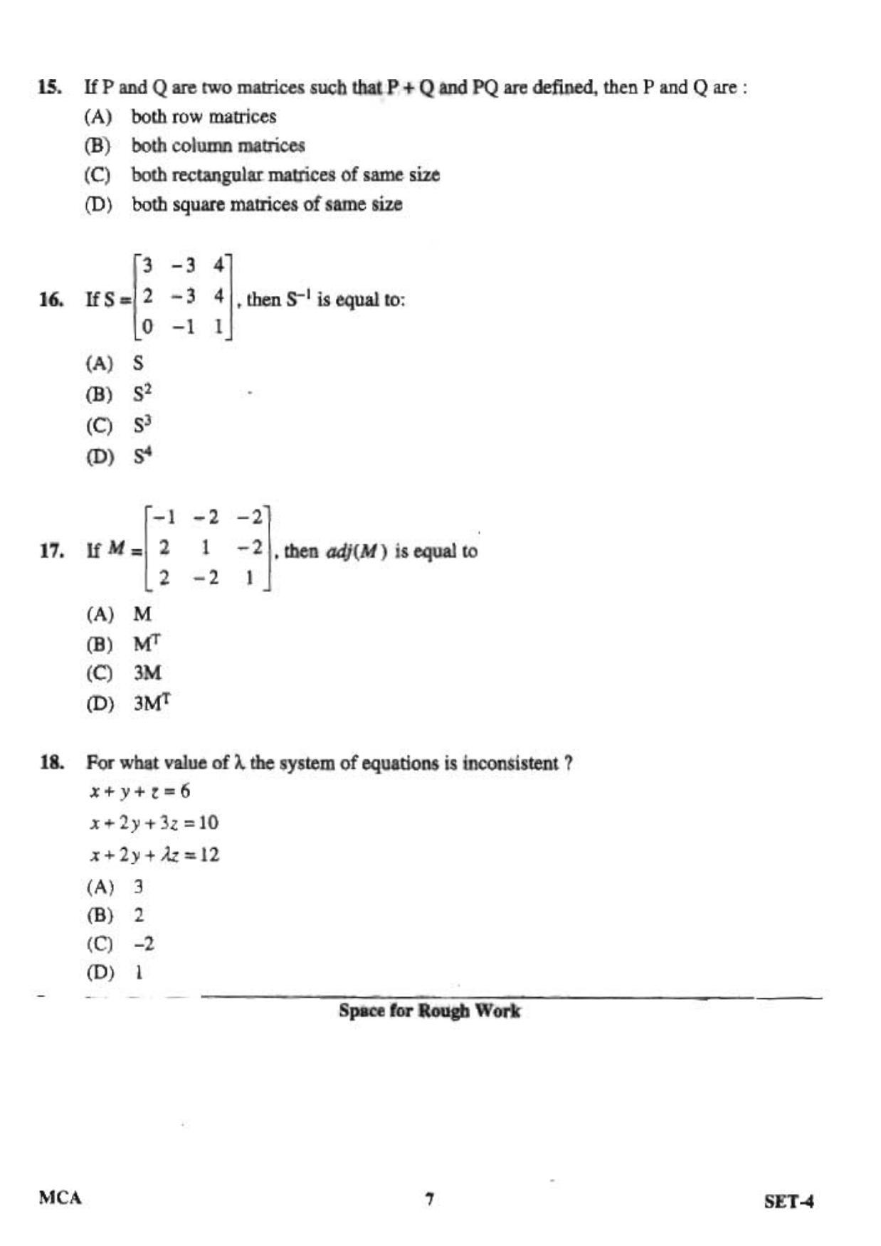OJEE 2013 MCA Set 4 Question Paper - Page 5