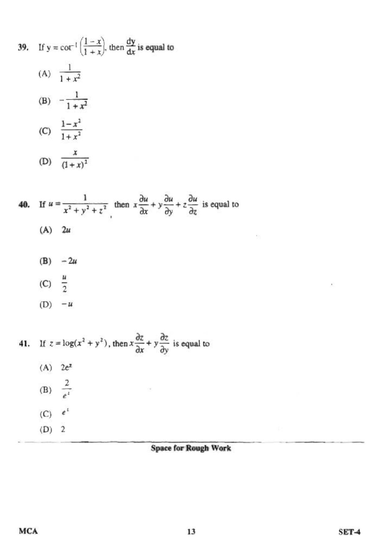 OJEE 2013 MCA Set 4 Question Paper - Page 11