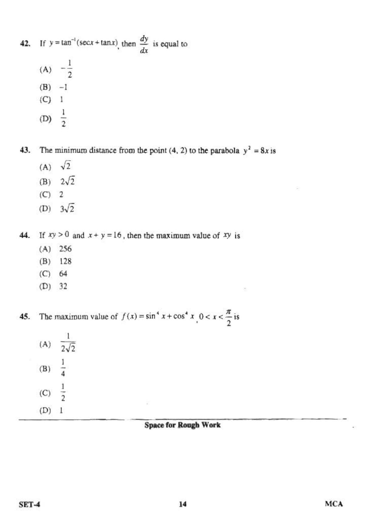 OJEE 2013 MCA Set 4 Question Paper - Page 12