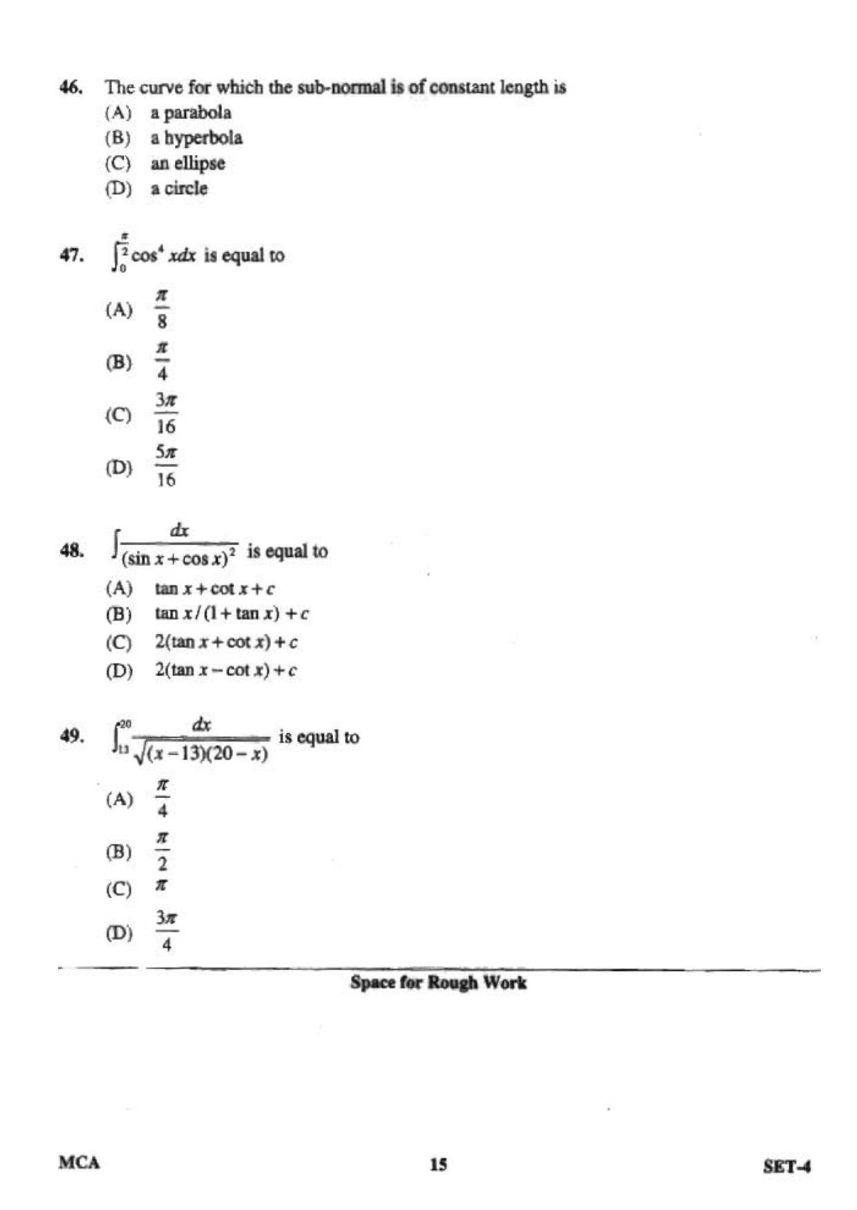 OJEE 2013 MCA Set 4 Question Paper - Page 13