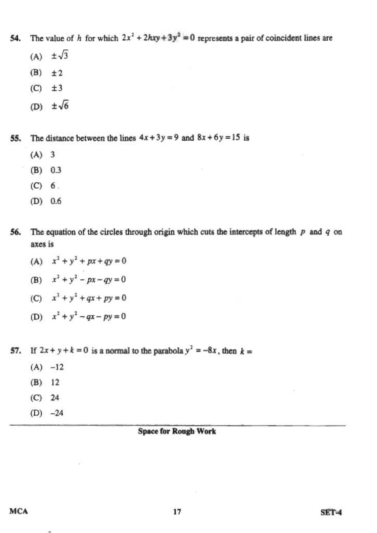 OJEE 2013 MCA Set 4 Question Paper - Page 15