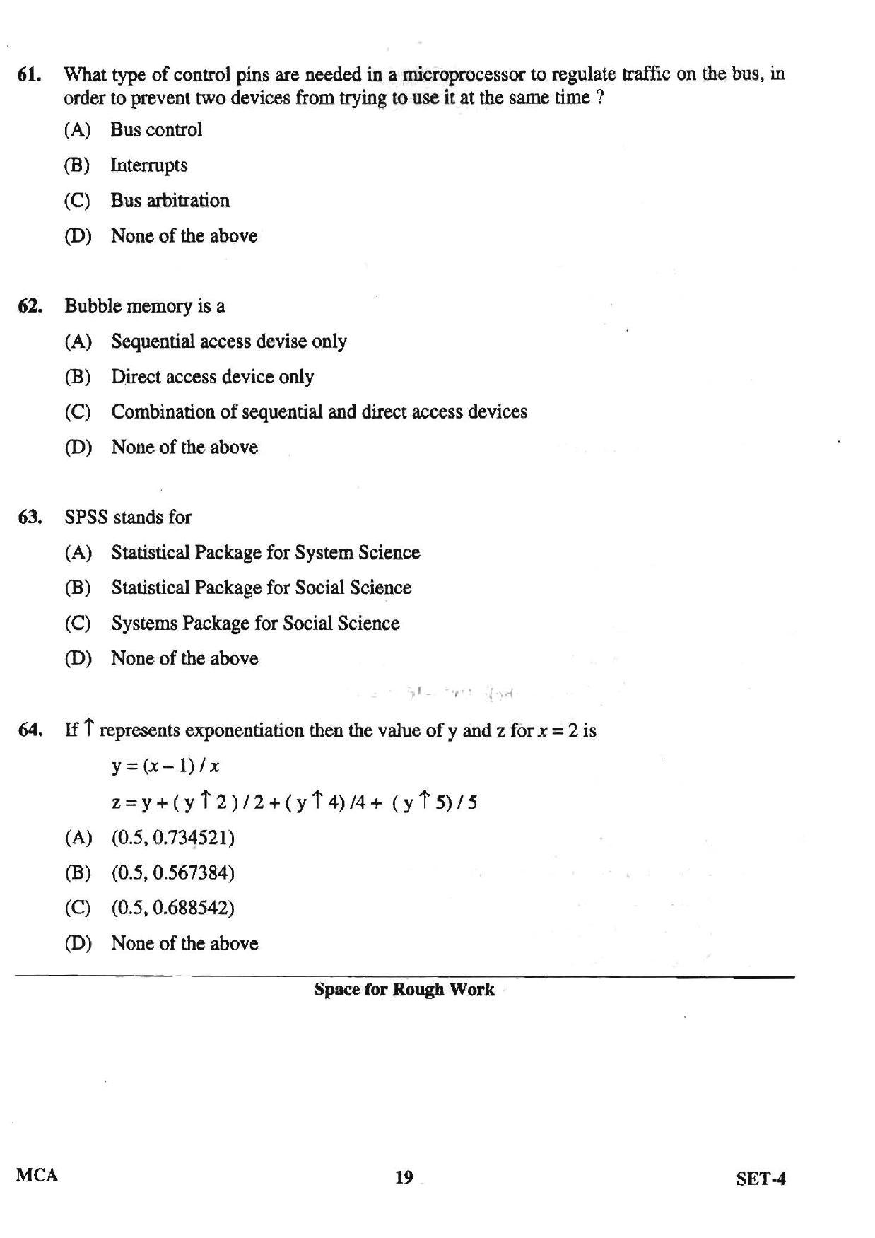 OJEE 2013 MCA Set 4 Question Paper - Page 17