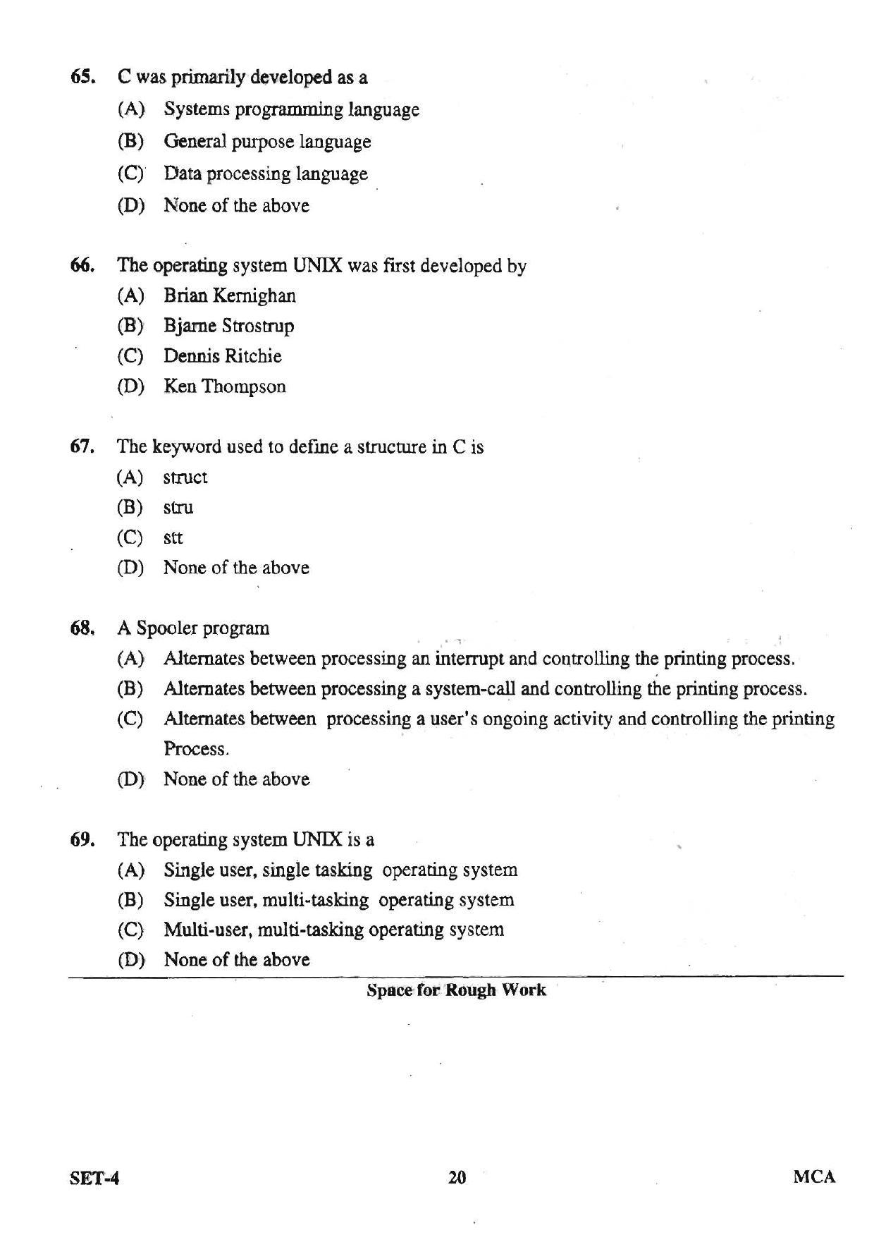 OJEE 2013 MCA Set 4 Question Paper - Page 18