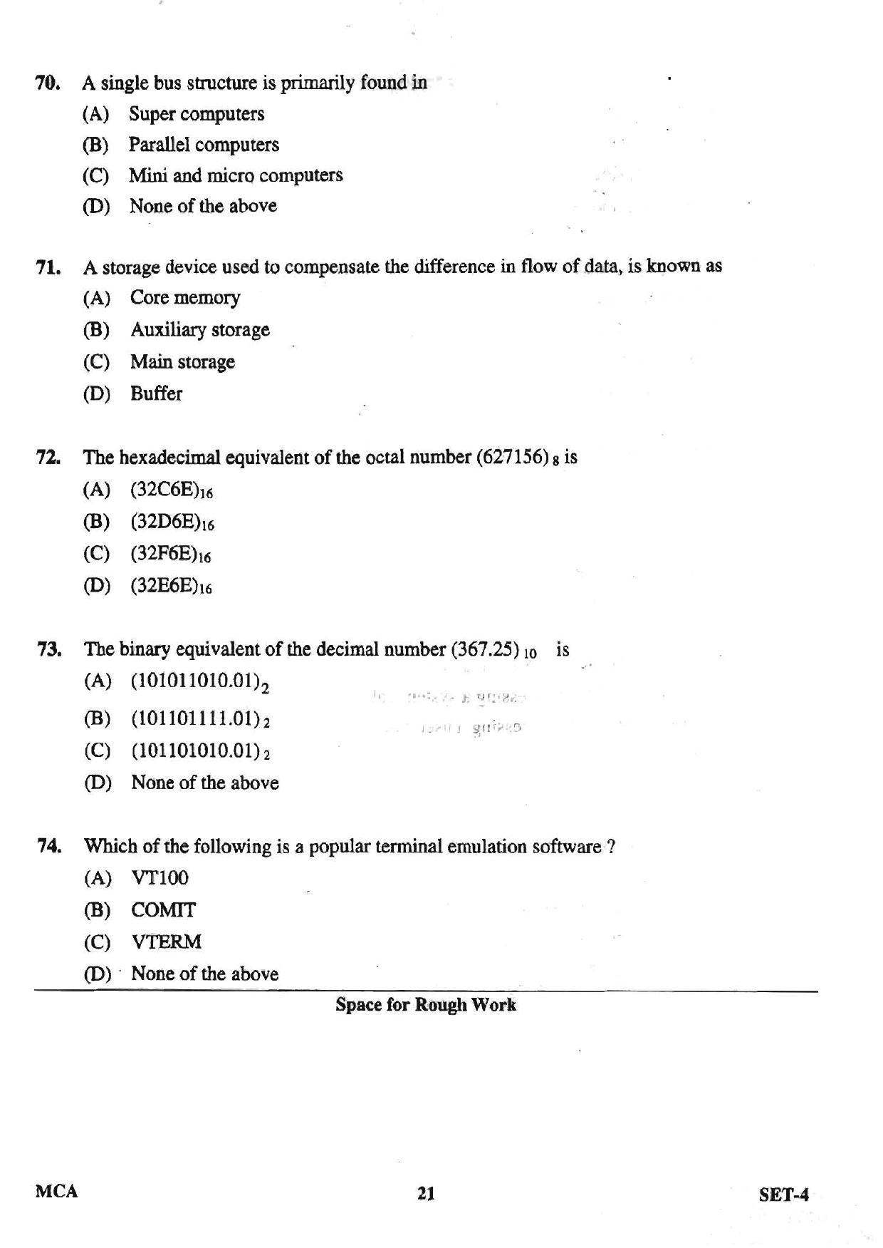 OJEE 2013 MCA Set 4 Question Paper - Page 19