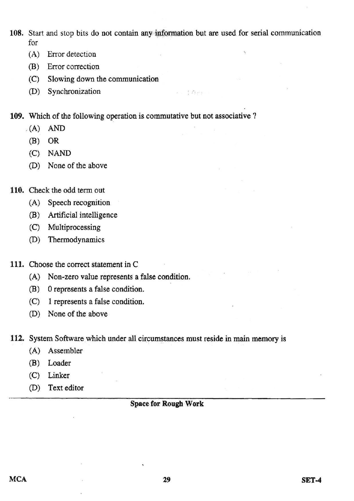 OJEE 2013 MCA Set 4 Question Paper - Page 27