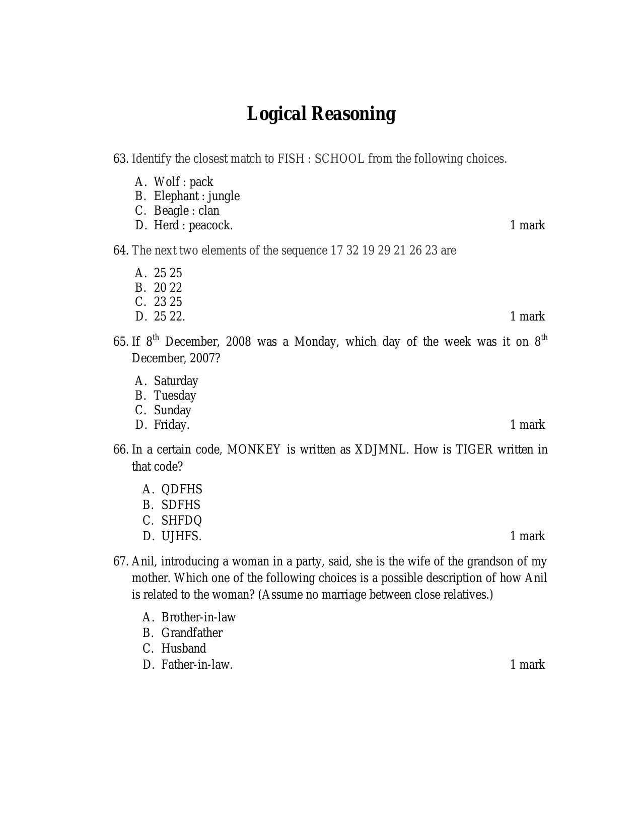 ACET October 2016 Question Papers - Page 19