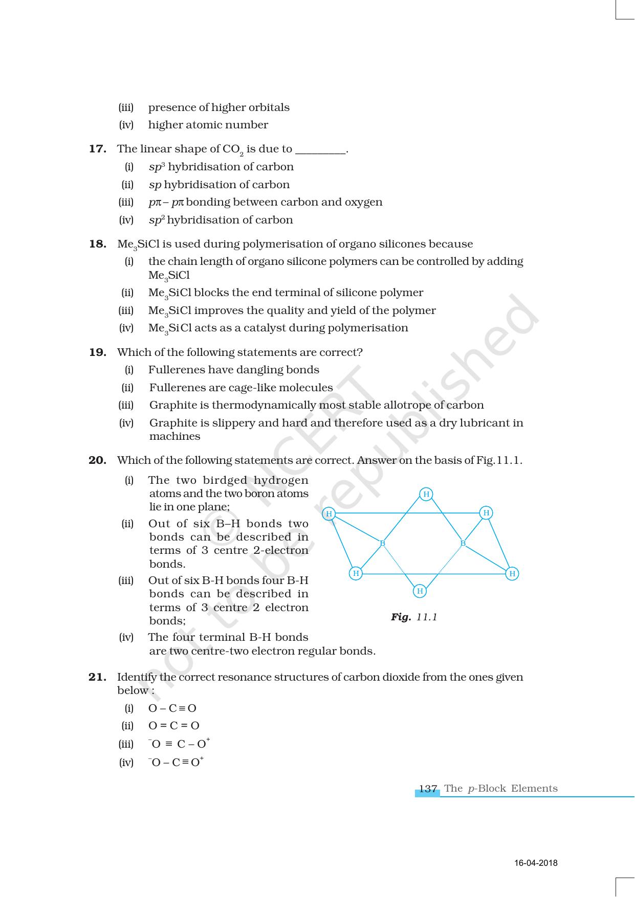 NCERT Exemplar Book for Class 11 Chemistry: Chapter 11 The p-Block Elements - Page 4