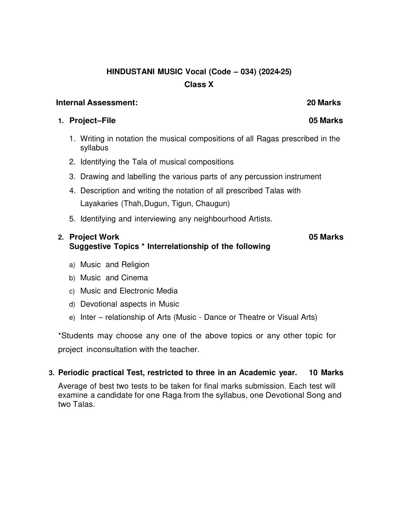 CBSE Class IX & X Hindustani Music Vocal Syllabus - Page 8