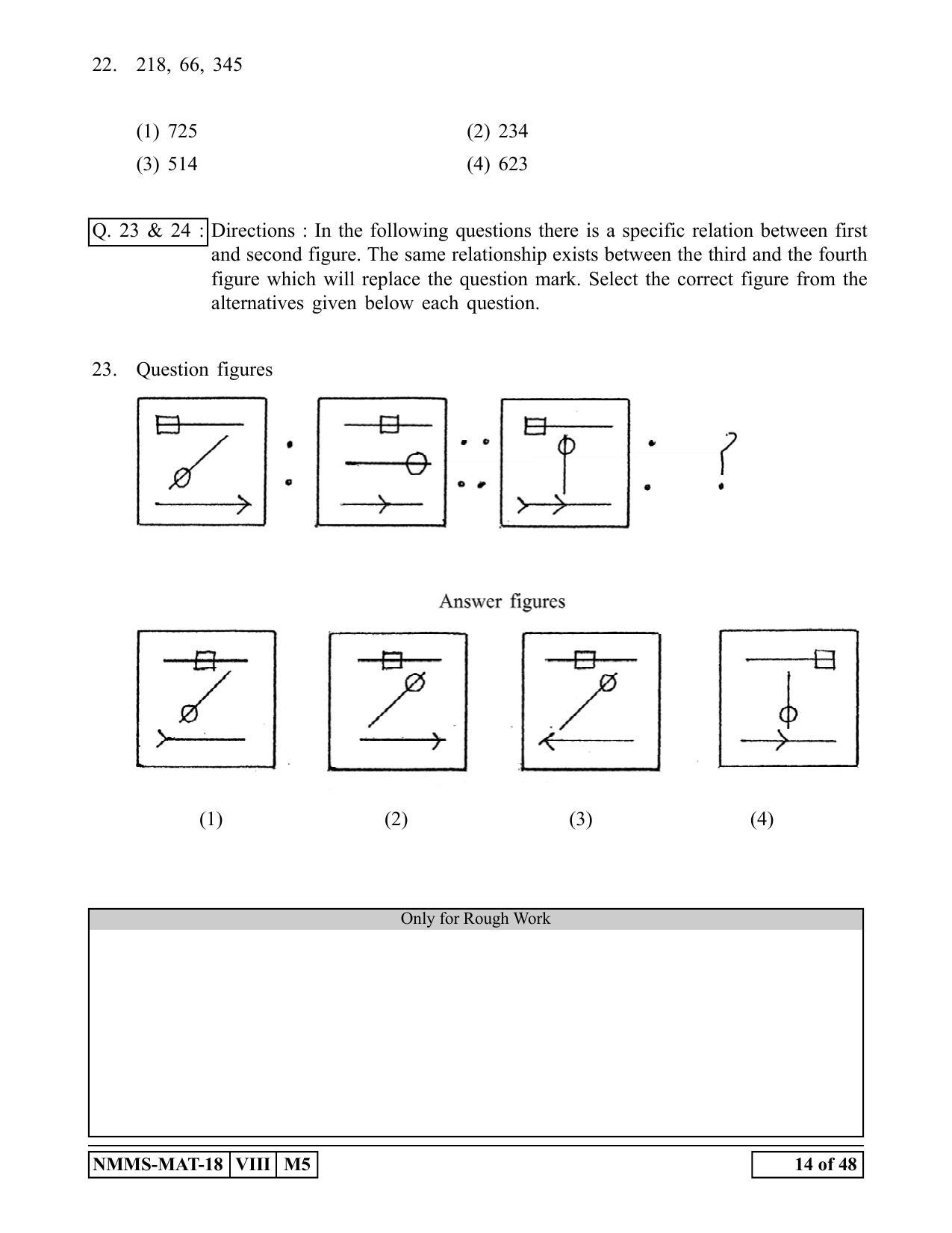 MAT ENGLISH 2018-19 Class 8 Maharashtra NMMS Question Papers - Page 14
