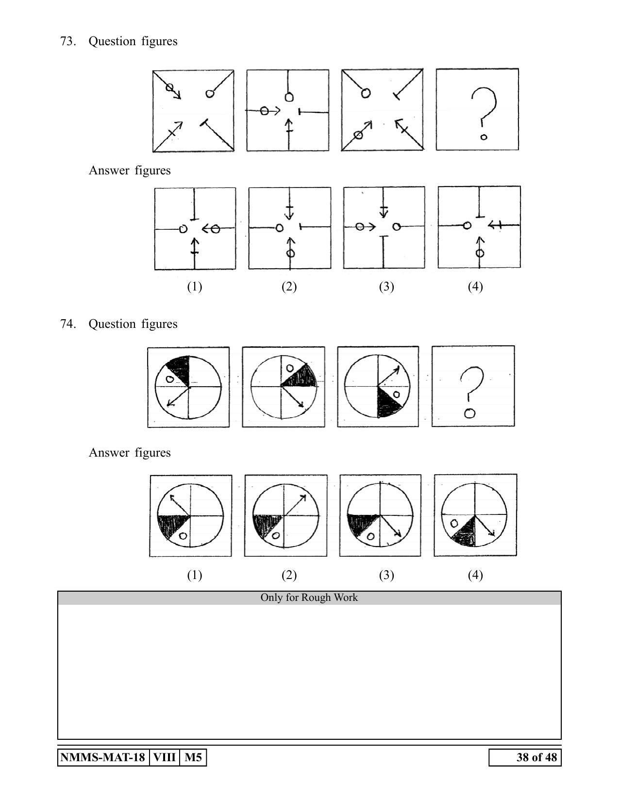 MAT ENGLISH 2018-19 Class 8 Maharashtra NMMS Question Papers - Page 38