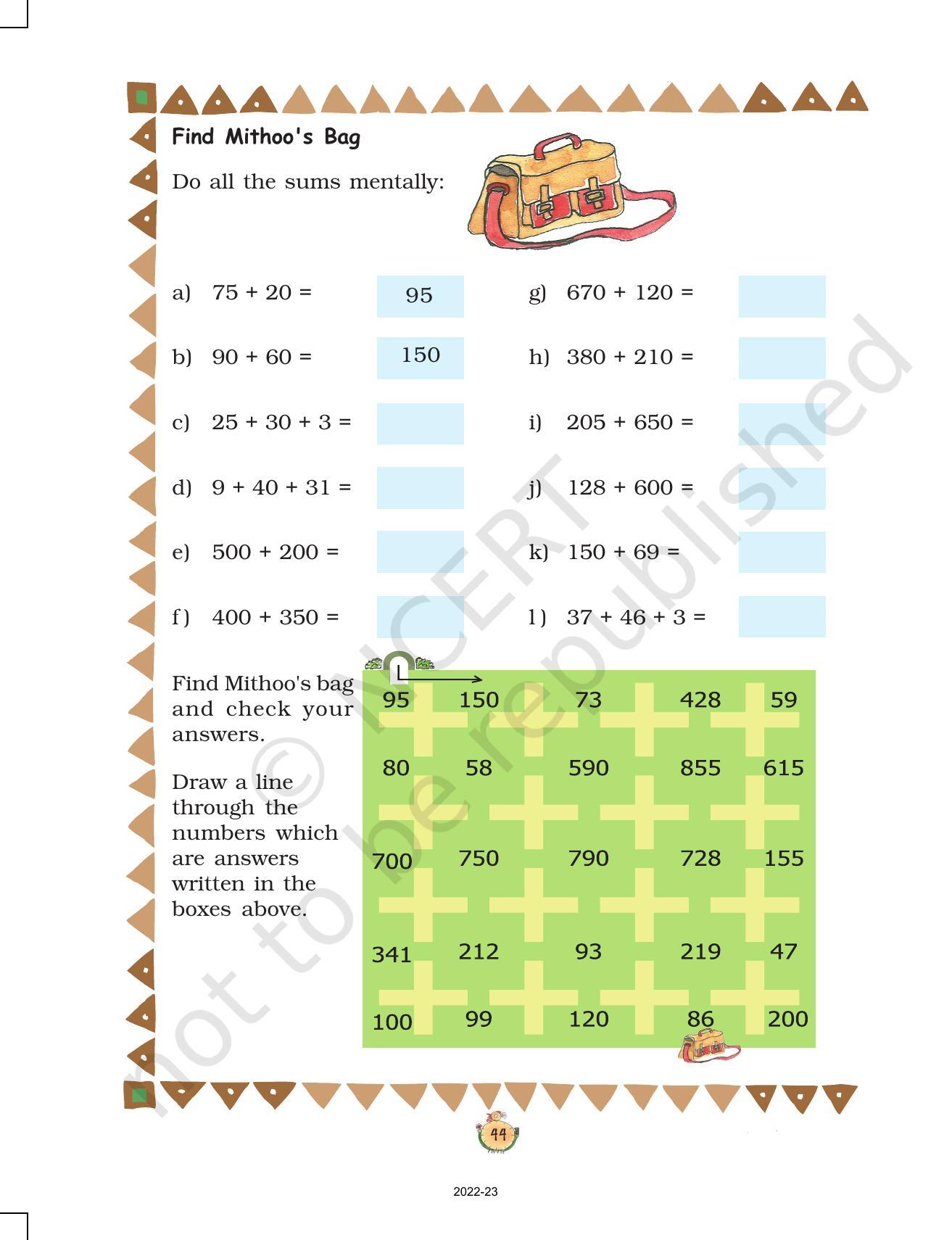 NCERT Book for Class 3 Maths Chapter 3-Give and Take - Page 16