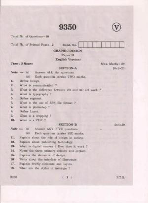AP Inter 2nd Year Graphic Design-II March-2019-Vocational Question Paper