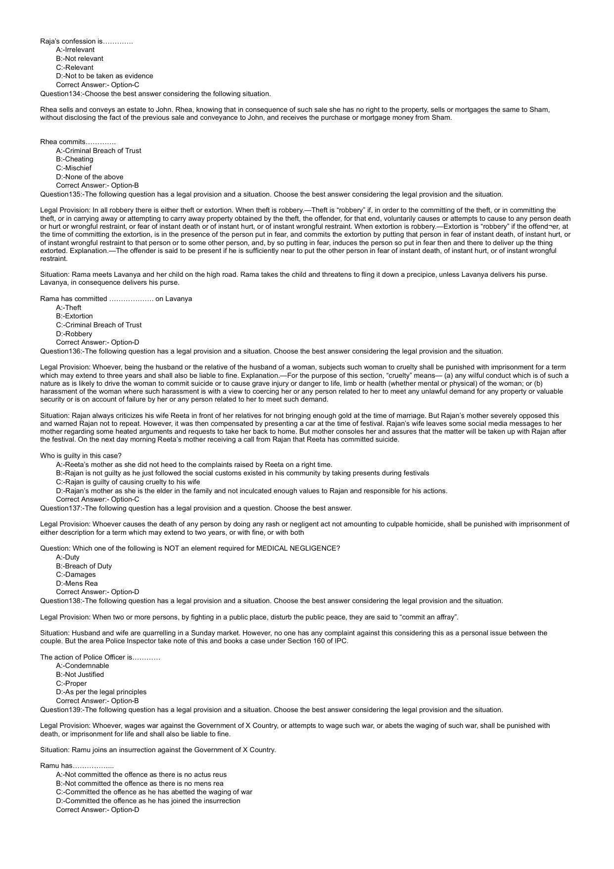 Kerala LLB 3 Year 2022 Question Paper with Answer Key - Page 15