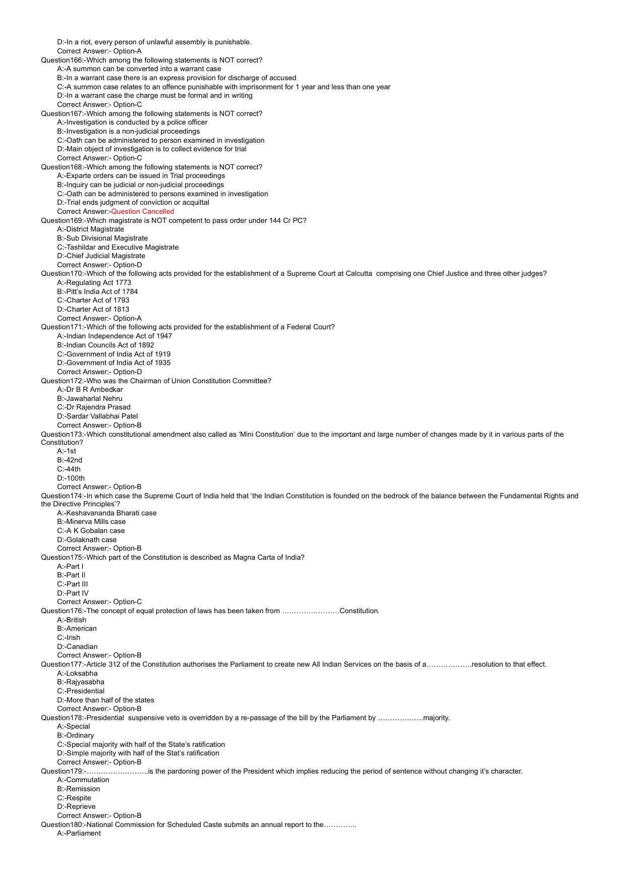 Kerala LLB 3 Year 2022 Question Paper with Answer Key - Page 18