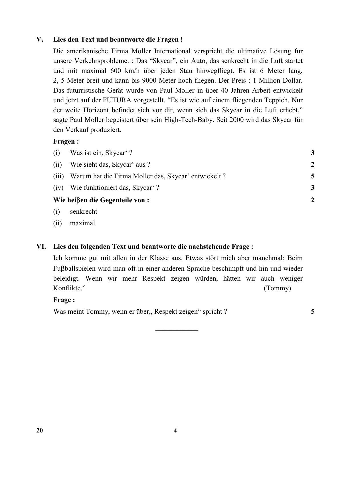 CBSE Class 12 20-German 2017-comptt Question Paper - Page 4