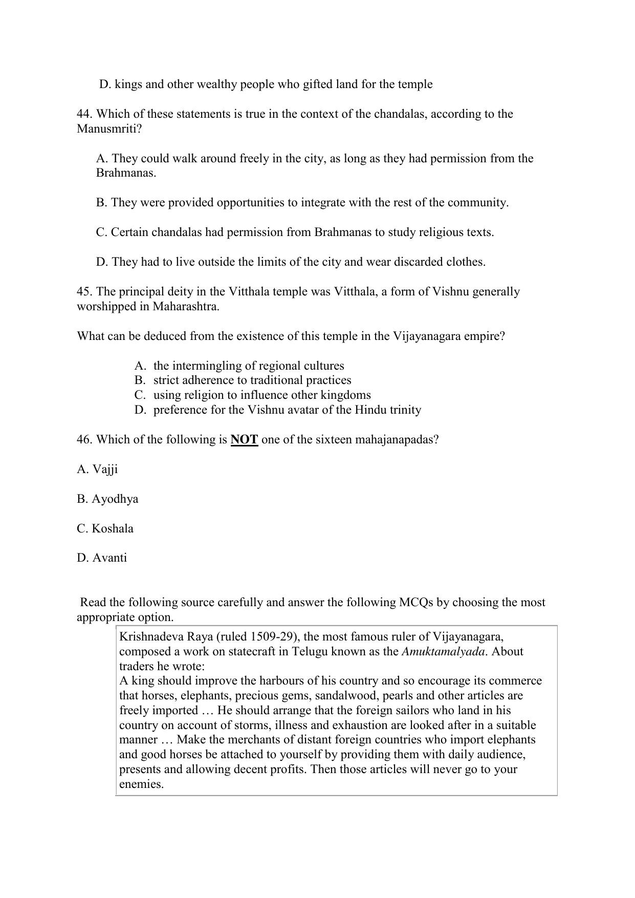 CBSE Class 12 History Term 1 Practice Questions 2021-22 - Page 9