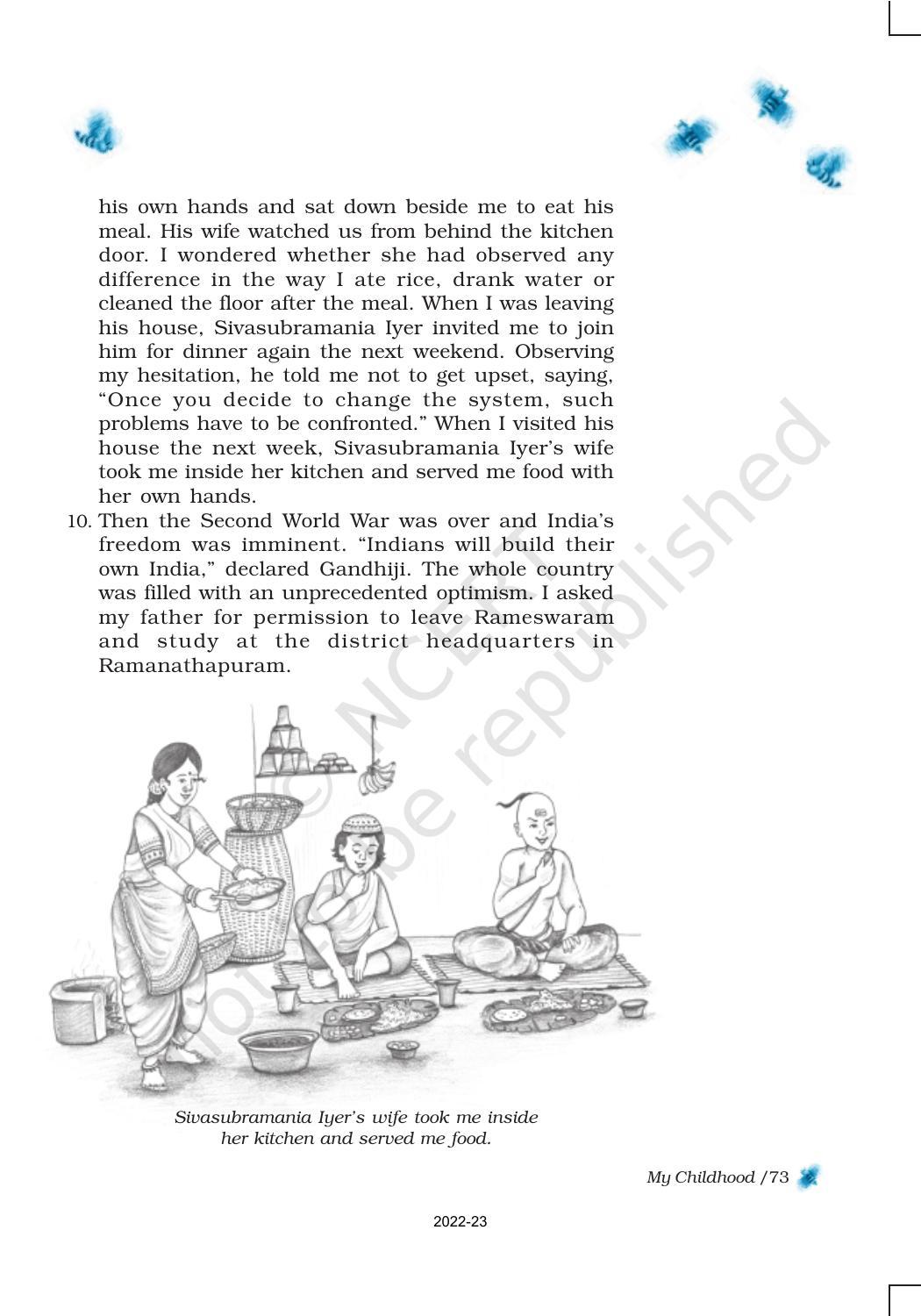 NCERT Book for Class 9 English Chapter 6 My Childhood - Page 6