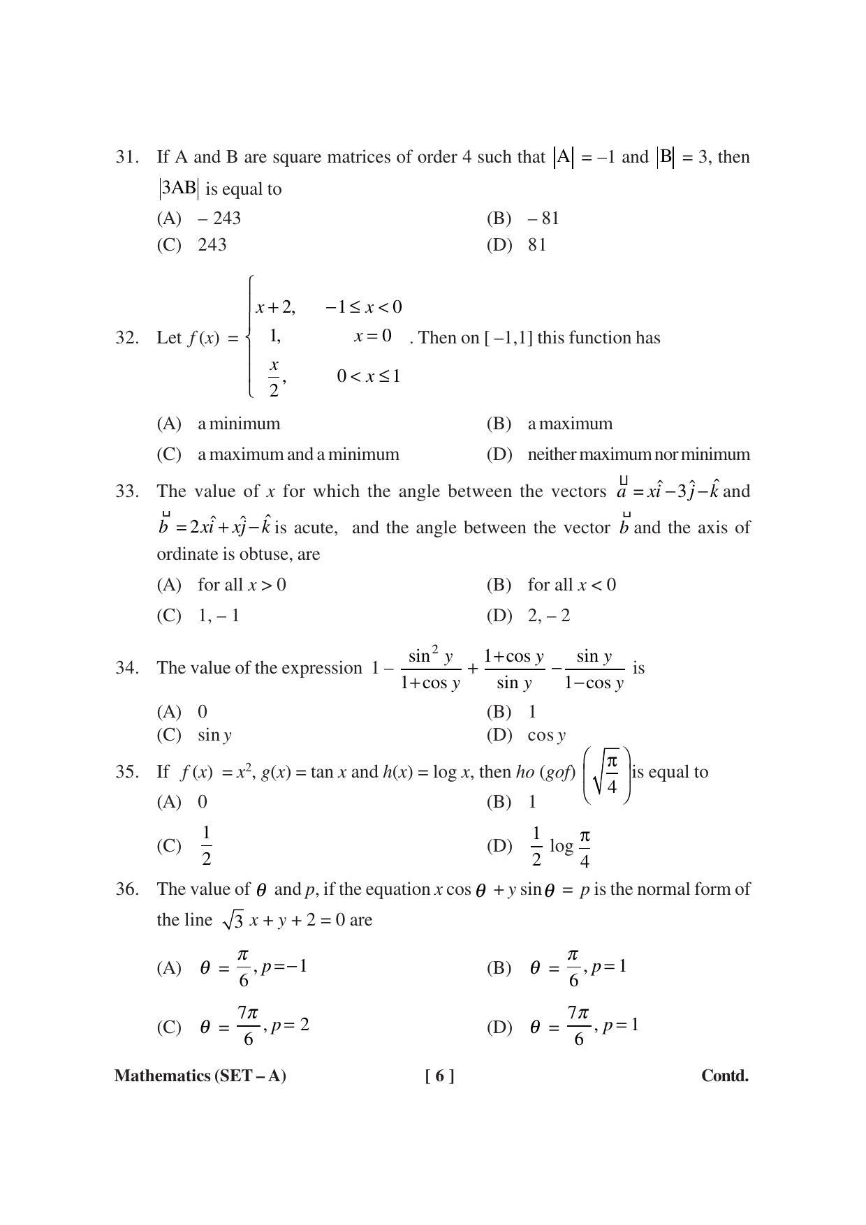MBSE HSLC / Class 10 Maths Sample Paper - Page 6