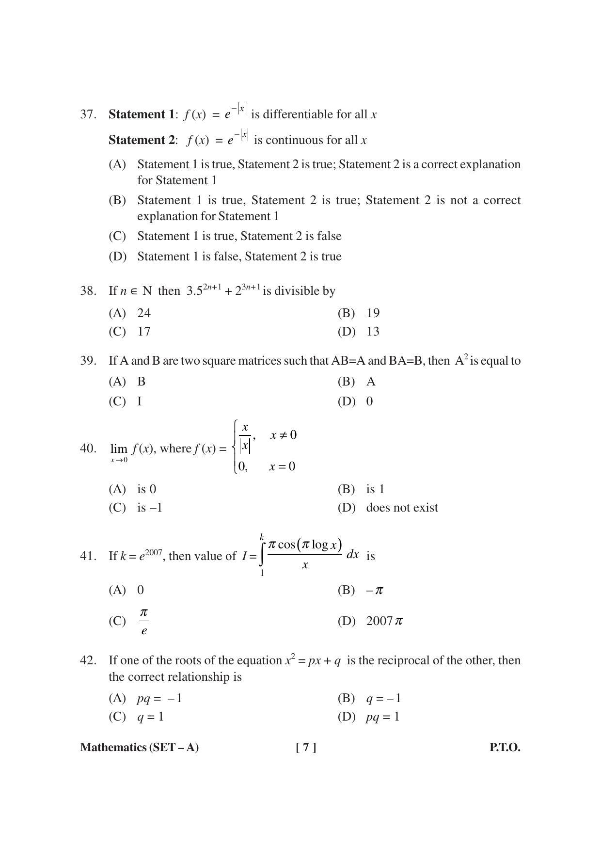MBSE HSLC / Class 10 Maths Sample Paper - Page 7