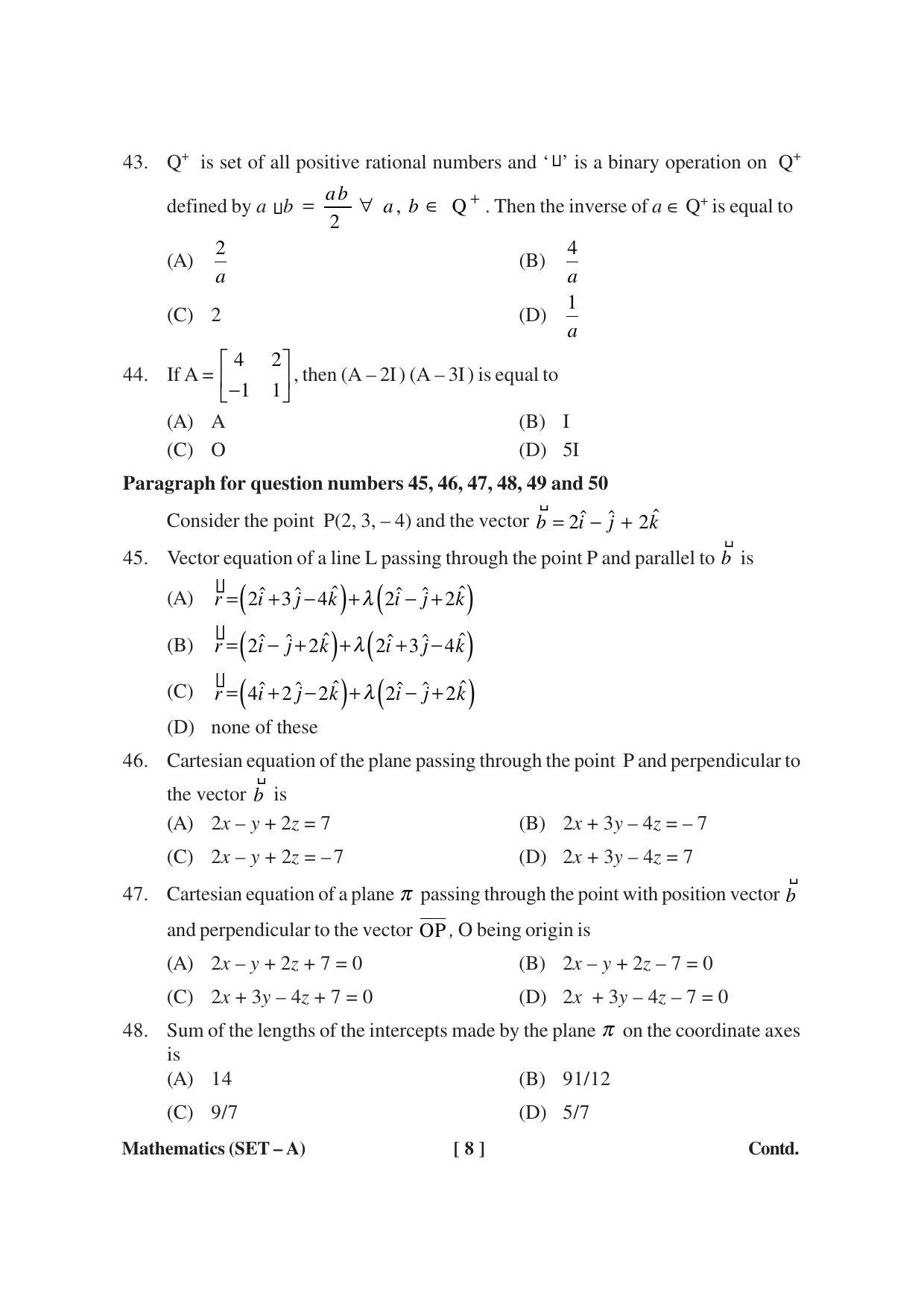 MBSE HSLC / Class 10 Maths Sample Paper - Page 8