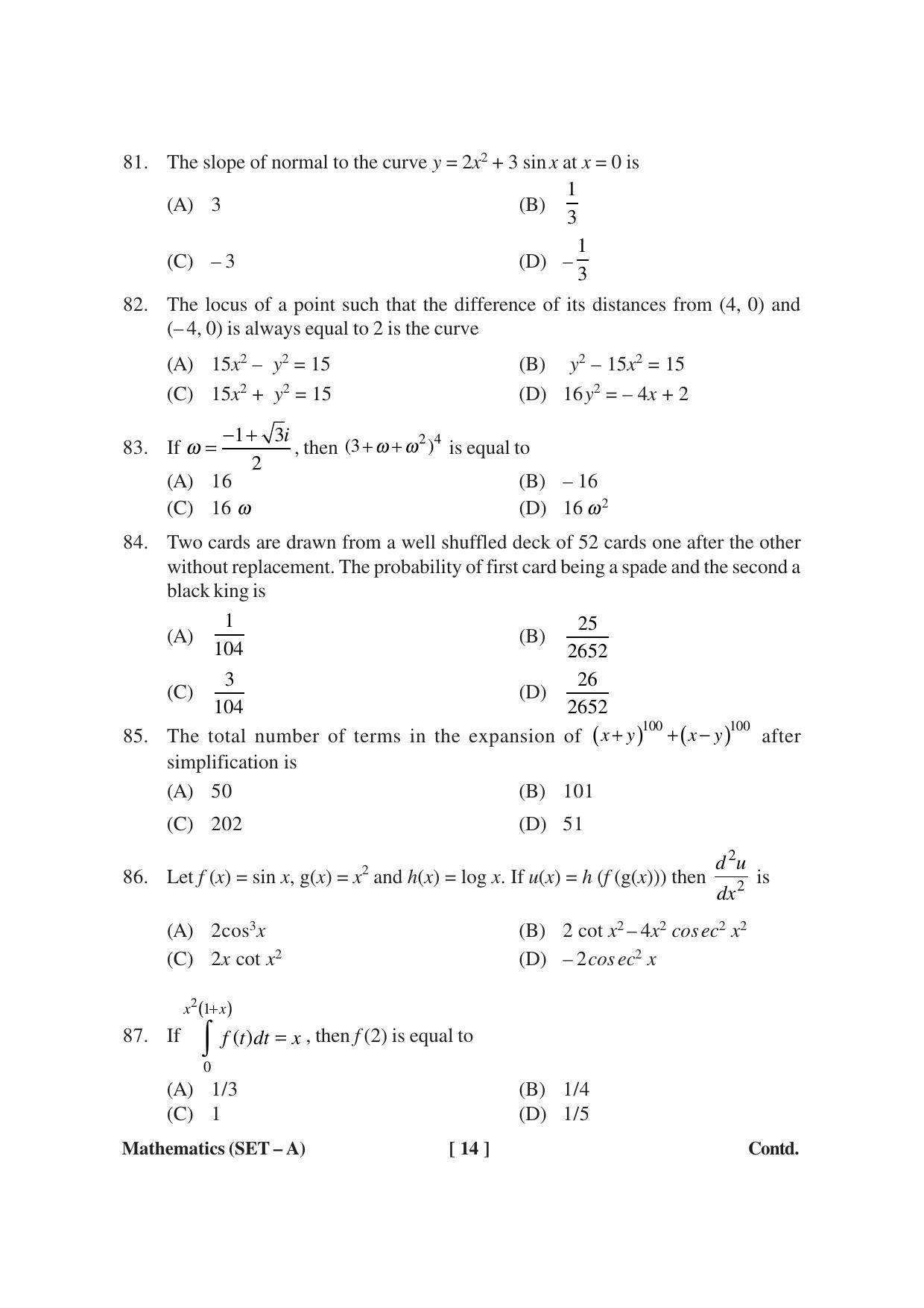 MBSE HSLC / Class 10 Maths Sample Paper - Page 14