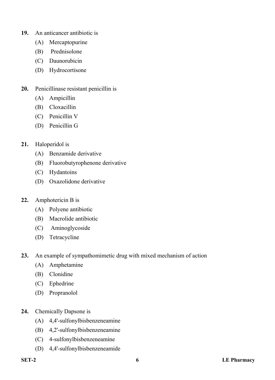OJEE 2013 LE Pharm Set 2 Question Paper - Page 5