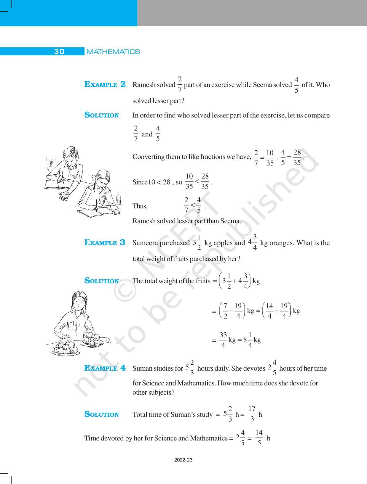 NCERT Book for Class 7 Maths: Chapter 2-Fractions and Decimals - Page 2