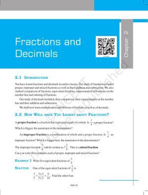 NCERT Book for Class 7 Maths: Chapter 2-Fractions and Decimals
