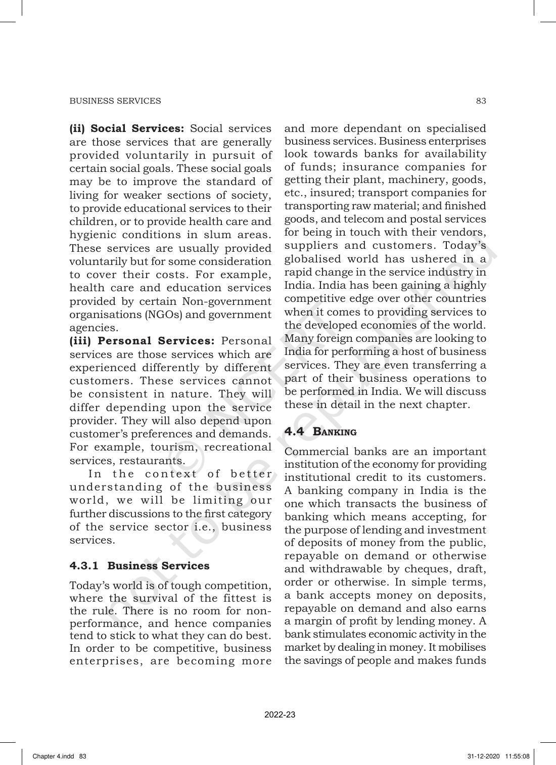 NCERT Book for Class 11 Business Studies Chapter 4 Business Services - Page 5