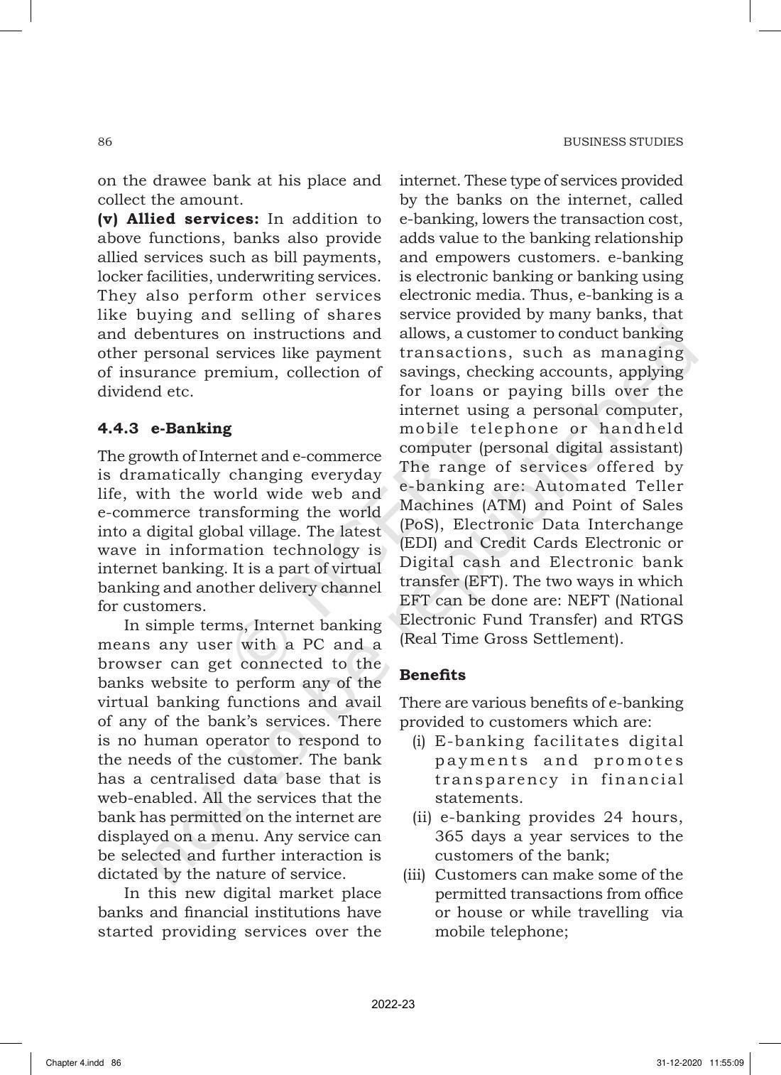 NCERT Book for Class 11 Business Studies Chapter 4 Business Services - Page 8