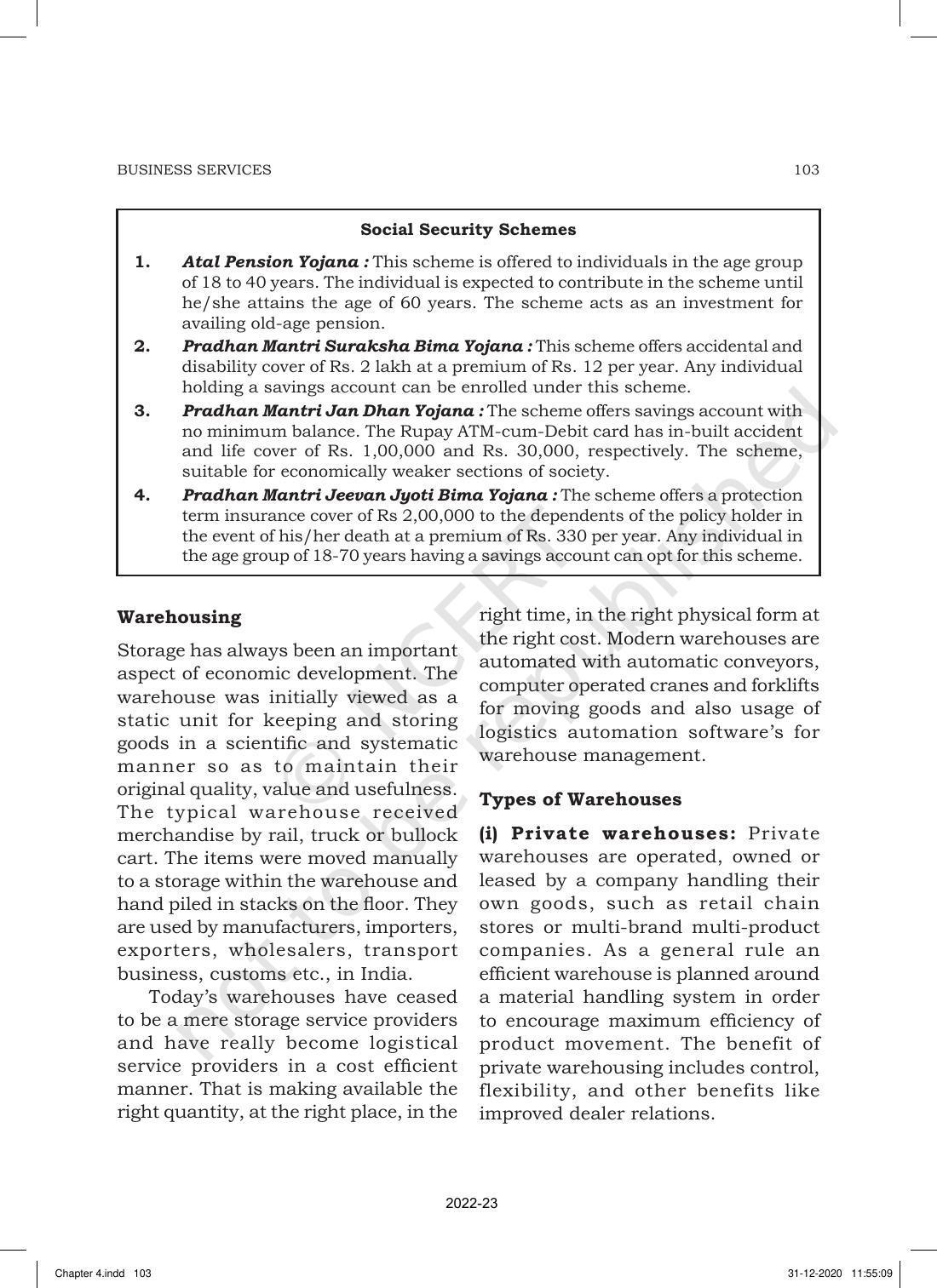 NCERT Book for Class 11 Business Studies Chapter 4 Business Services - Page 25