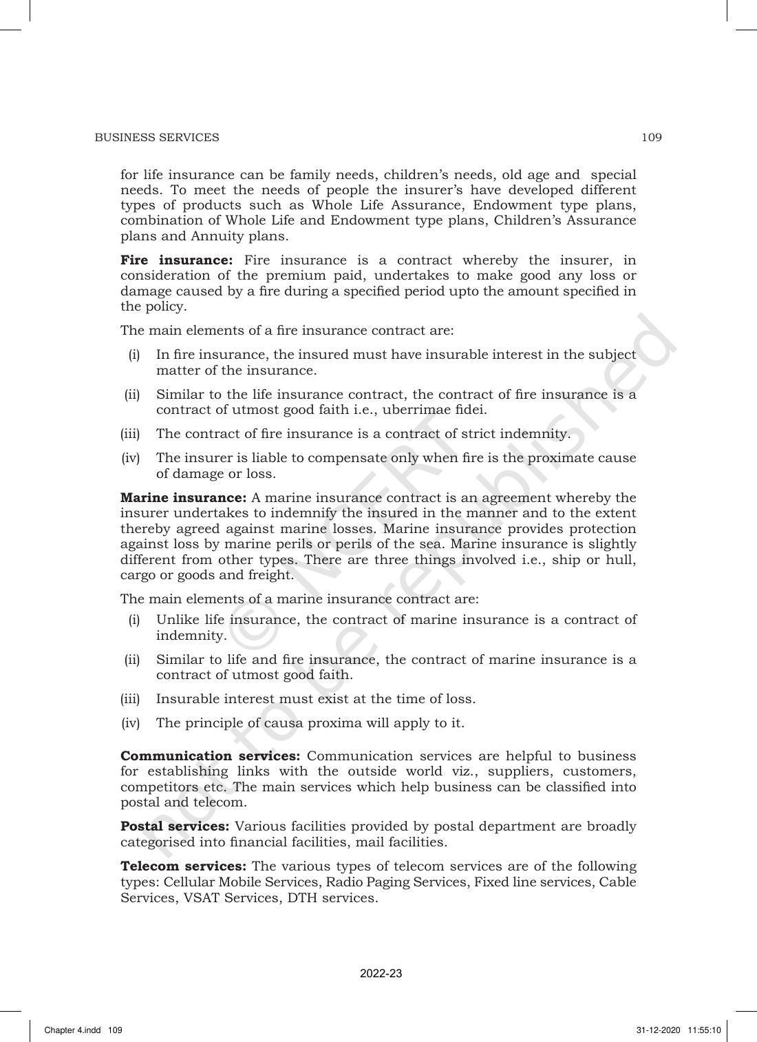NCERT Book for Class 11 Business Studies Chapter 4 Business Services - Page 31