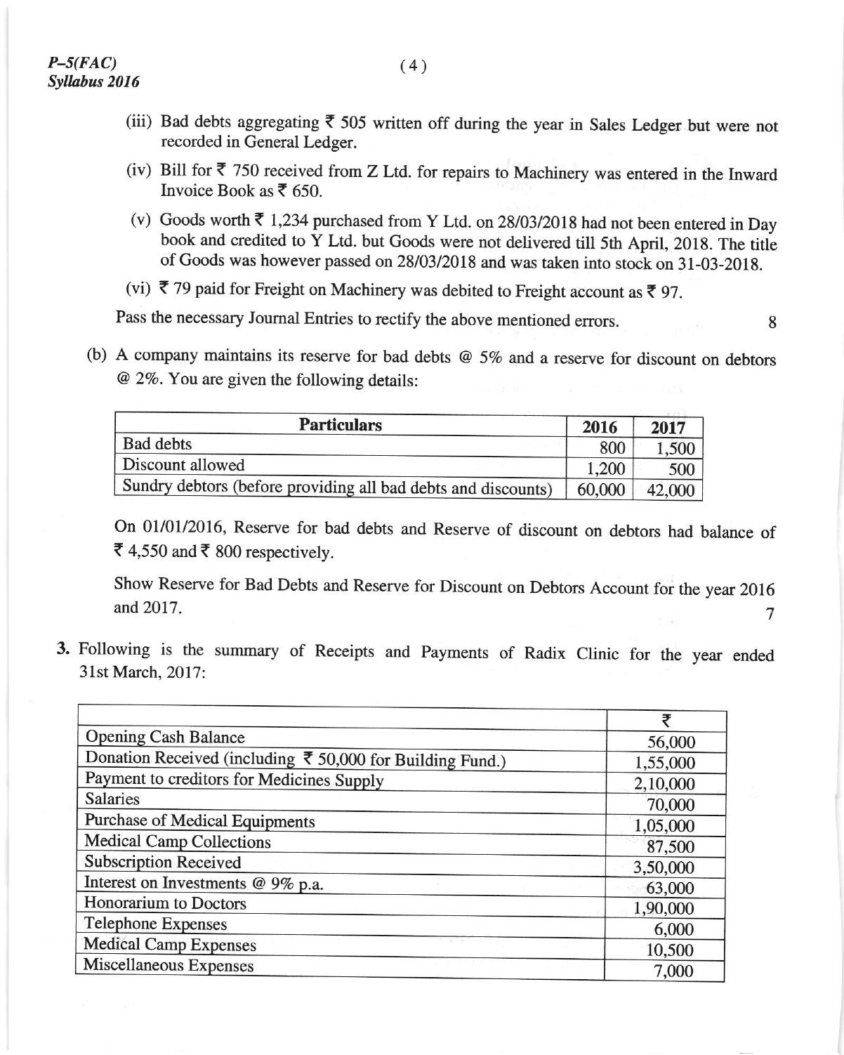 ICMAI June 2018 Financial Accounting Question Paper - Page 4