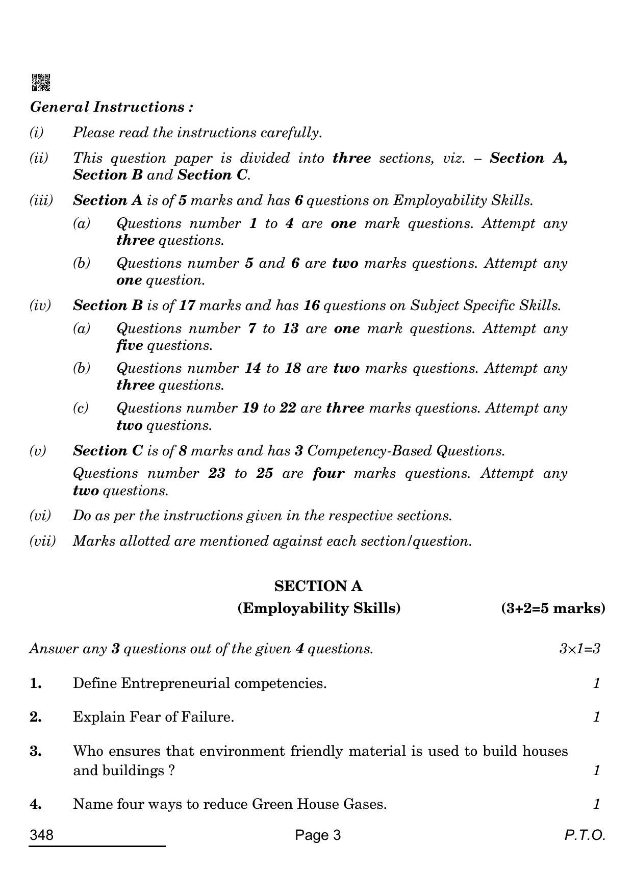 CBSE Class 12 348_Office Procedures And Practices 2022 Question Paper - Page 3