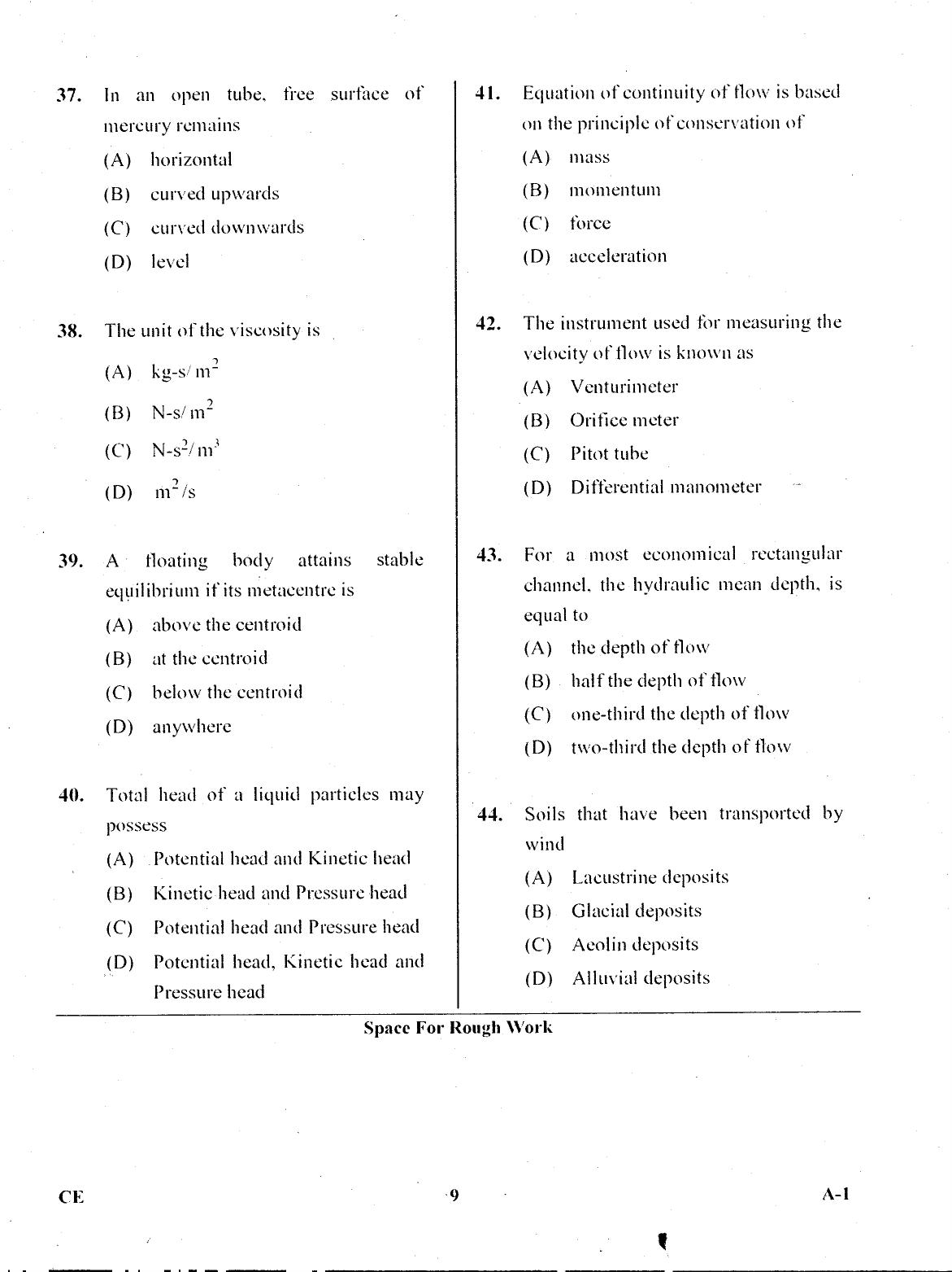 Karnataka PGCET 2017 Civil Engineering Question Paper - Page 8