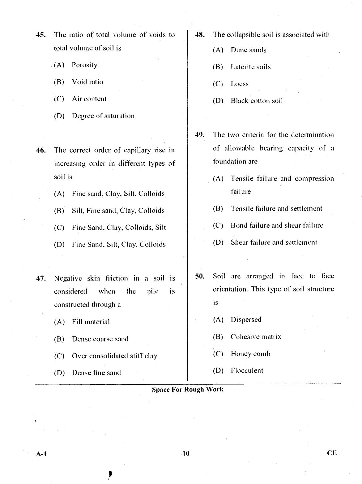 Karnataka PGCET 2017 Civil Engineering Question Paper - Page 9