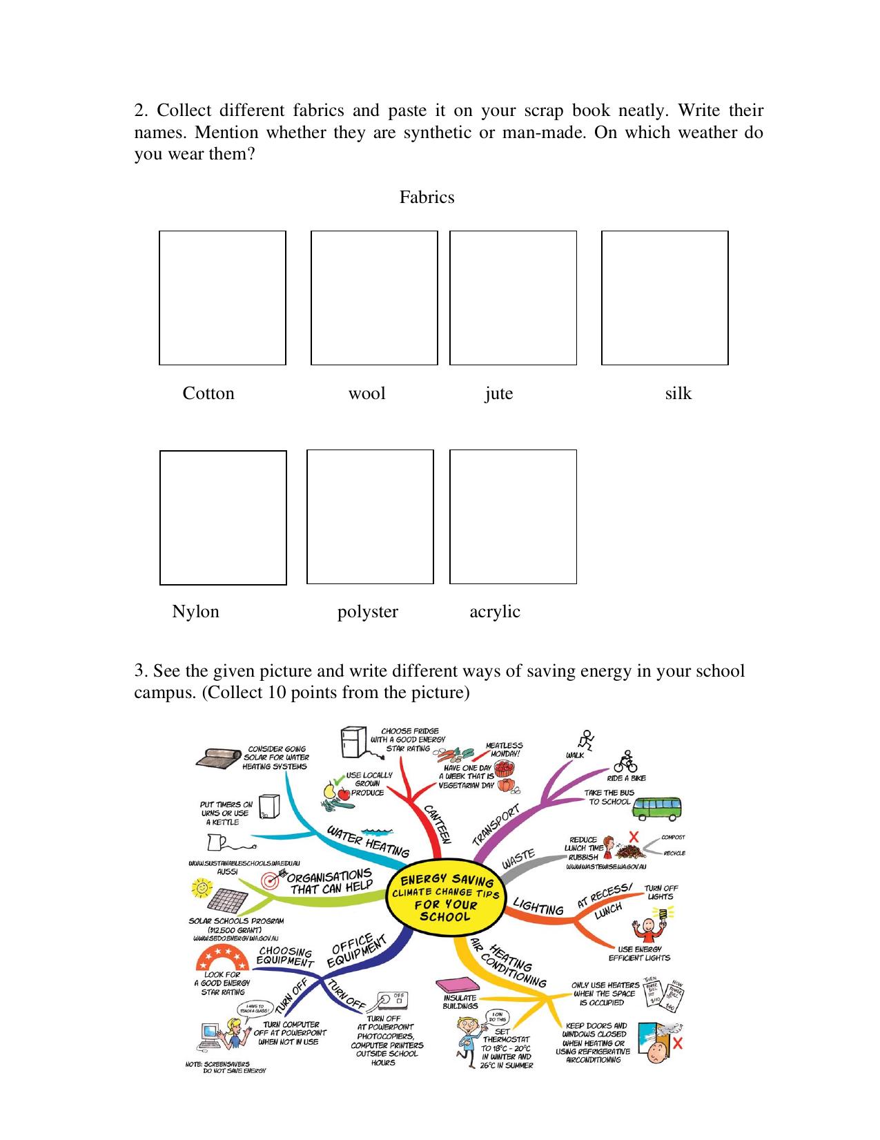 CBSE Worksheets for Class 6 Science Assignment 8 - Page 3