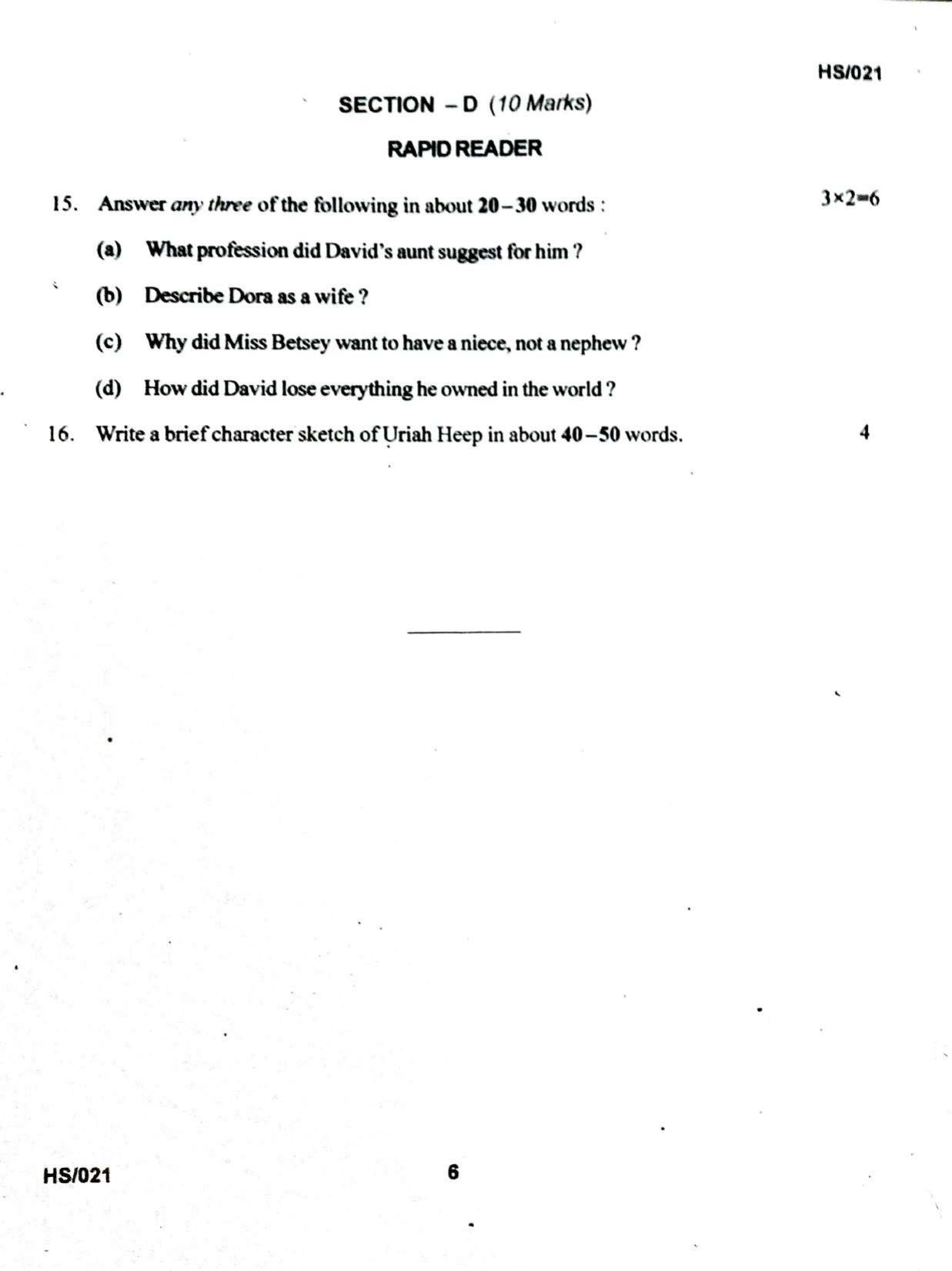 MBSE HSLC/Class 10 2023 Question Paper - Page 6