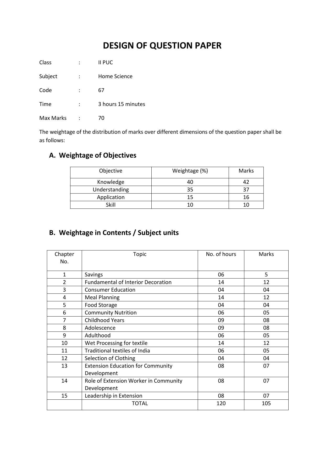 Karnataka 2nd PUC Question Bank for Home Science - Page 3