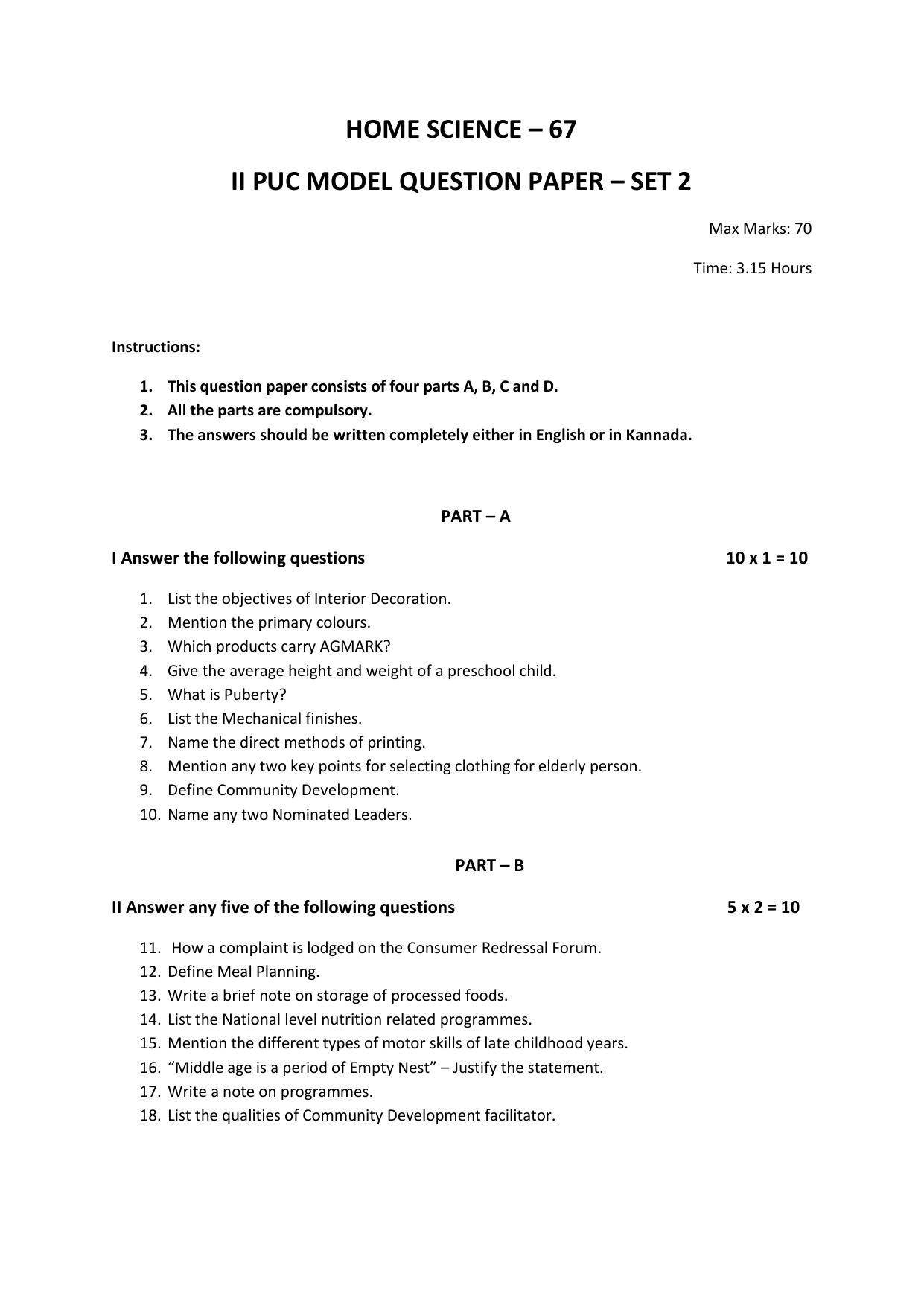 Karnataka 2nd PUC Question Bank for Home Science - Page 8