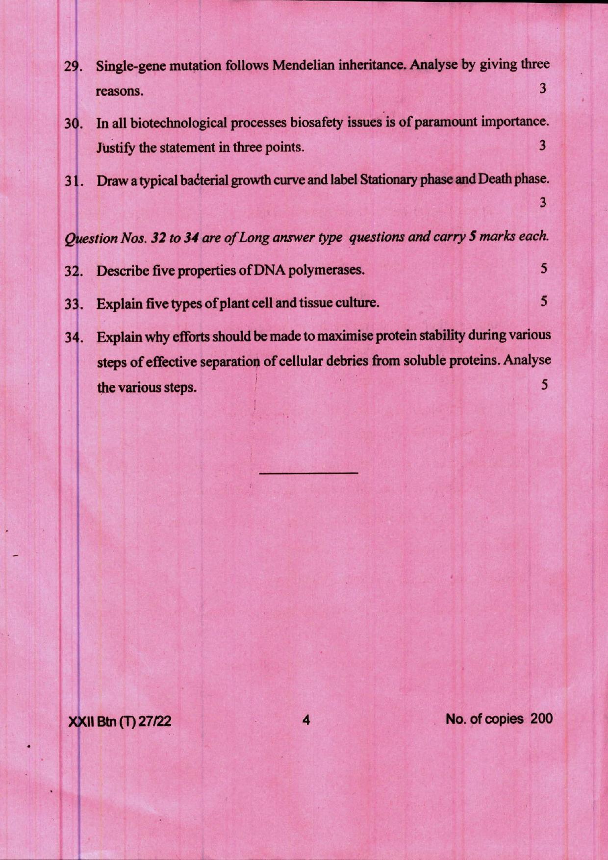 COHSEM 12th Question Papers 2022 Biotechnology - Page 4