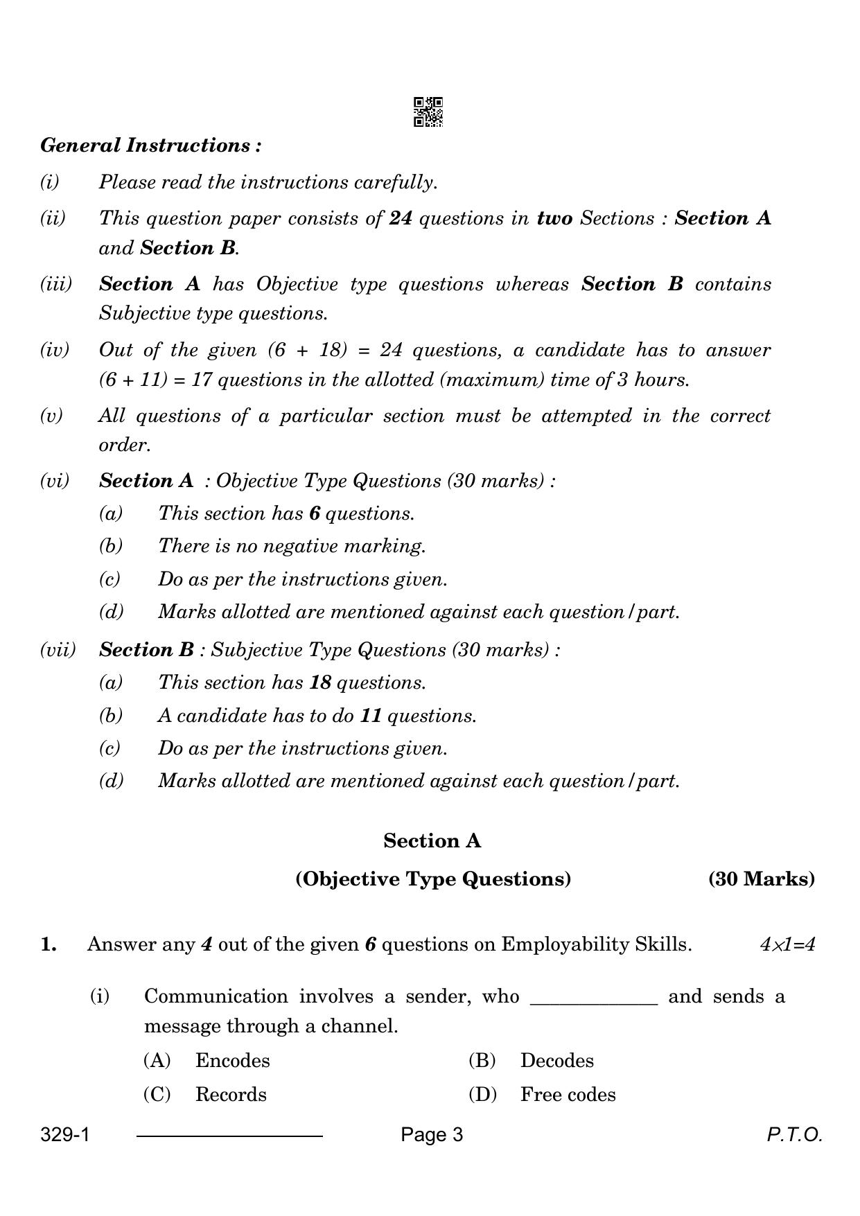 CBSE Class 12 Financial Markets Management 2024 Question Paper - Page 3
